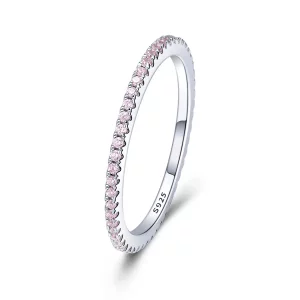 Pandora Styl Różowy Pierścionek z Diamentem - SCR066-J