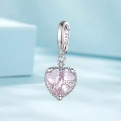 Pandora Styl Różowy Wisior Serce - SCC2594