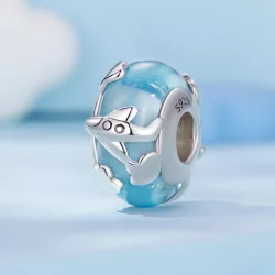 Pandora Styl Samolotu Emaliowany Charm - SCC2482