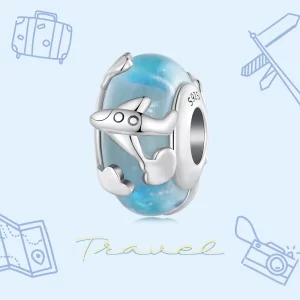 Pandora Styl Samolotu Emaliowany Charm - SCC2482