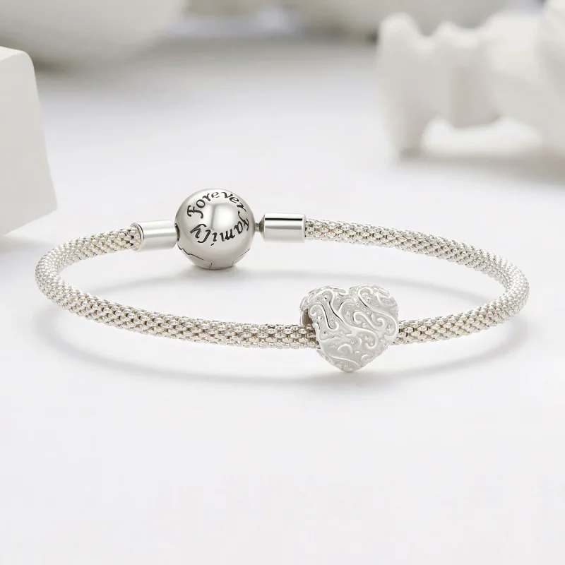 (zdjęcie do) Pandora Styl Serca Kształt Charmu z Wzorem - SCC2618 - Wyświetl 5