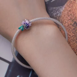 Pandora Styl Smoczek Kwiat Motyw - BSC786