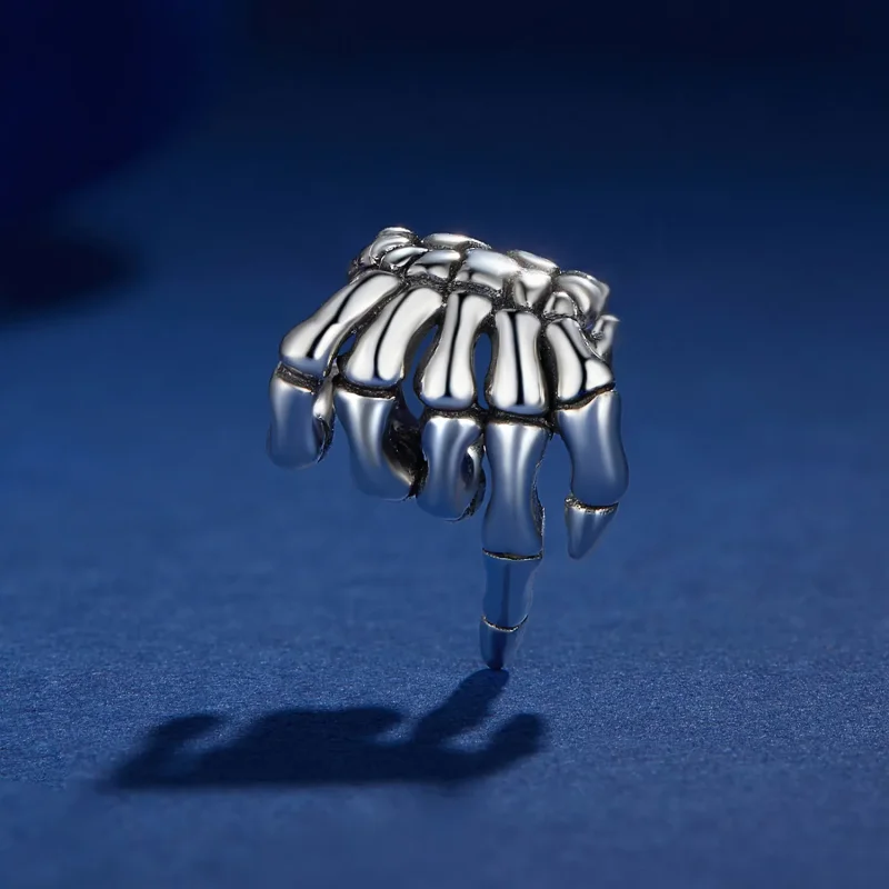 (zdjęcie do) Pandora Styl Srebrny Charm Z Przykrywką W Kształcie Szkieletowej Dłoni - BSC909 - Wyświetl 2