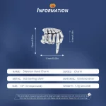 Pandora Styl Srebrny Charm Z Przykrywką W Kształcie Szkieletowej Dłoni - BSC909
