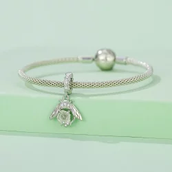 Pandora Styl Światłoczuły Wisiorek z Pszczołą i Różą - SCC2598