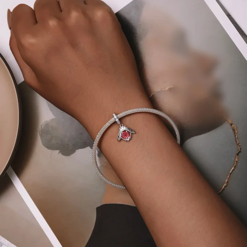 (zdjęcie do) Pandora Styl Światłoczuły Wisiorek z Pszczołą i Różą - SCC2598 - Wyświetl 6