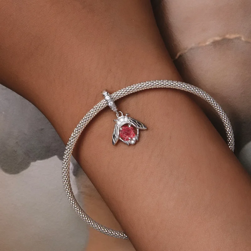 (zdjęcie do) Pandora Styl Światłoczuły Wisiorek z Pszczołą i Różą - SCC2598 - Wyświetl 8