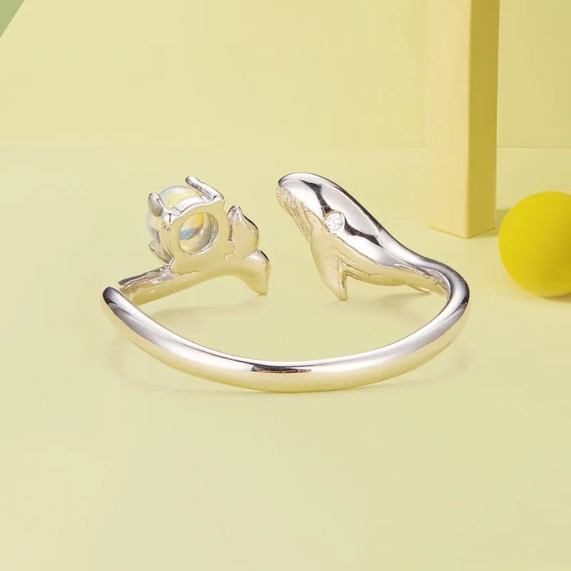 (zdjęcie do) Pandora Styl Wieloryb Otwarty Pierścionek - BSR473-E - Wyświetl 4