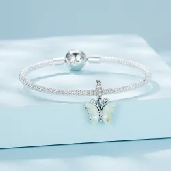 Pandora Styl Zielona Wisienka Zawieszka Motyl - SCC2305-GN