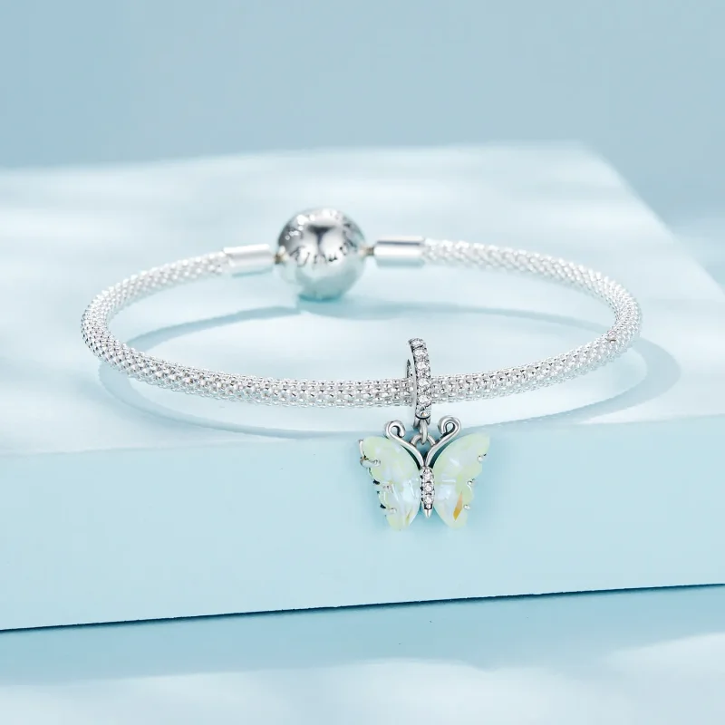 (zdjęcie do) Pandora Styl Zielona Wisienka Zawieszka Motyl - SCC2305-GN - Wyświetl 3