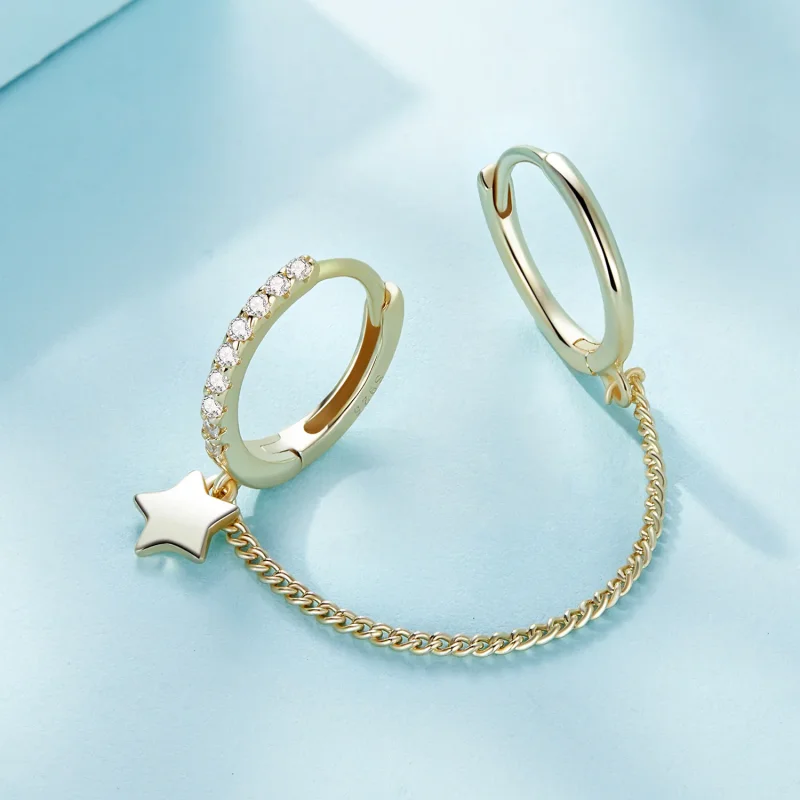 (zdjęcie do) Pandora Styl Złoty Astropath Bezpieczny Łańcuch - SCE914-B - Wyświetl 3