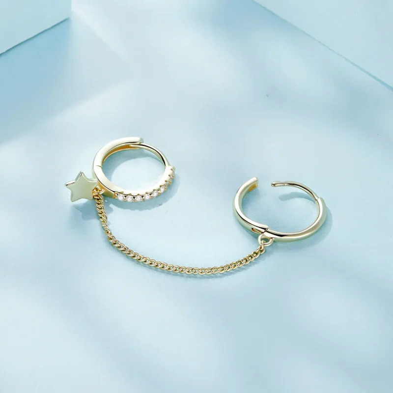(zdjęcie do) Pandora Styl Złoty Astropath Bezpieczny Łańcuch - SCE914-B - Wyświetl 4