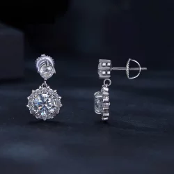 Pandora Style 1 ct Kolczyki z brylantami Moissanite - MSE028