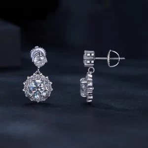 Pandora Style 1 ct Kolczyki z brylantami Moissanite - MSE028