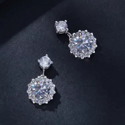 Pandora Style 1 ct Kolczyki z brylantami Moissanite - MSE028