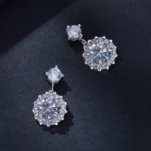 Pandora Style 1 ct Kolczyki z brylantami Moissanite - MSE028