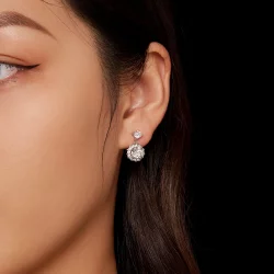 Pandora Style 1 ct Kolczyki z brylantami Moissanite - MSE028
