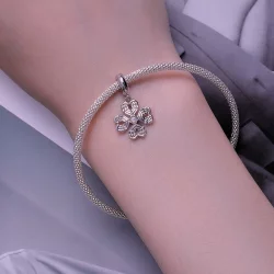 Pandora Style Anioł skrzydła Szczęśliwy Czterolistna Koniczyna - SCC2484