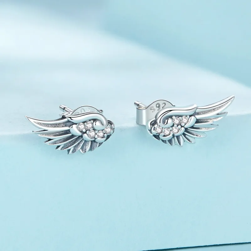 (zdjęcie do) Pandora Style Aniołki Kolczyki Studs - SCE1579 - Wyświetl 2