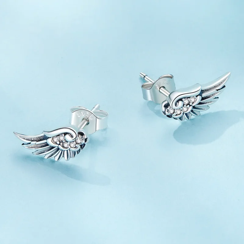 (zdjęcie do) Pandora Style Aniołki Kolczyki Studs - SCE1579 - Wyświetl 4