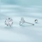 Pandora Style Białe Kolczyki z Cyrkoniami - SCE1646-L