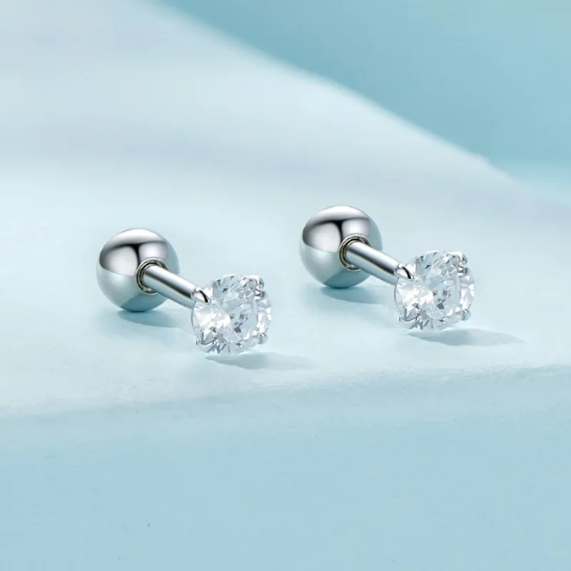 (zdjęcie do) Pandora Style Białe kolczyki z cyrkoniami - SCE1646-S - Wyświetl 2