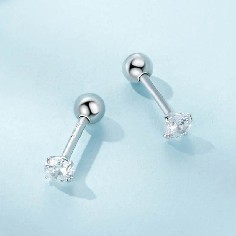 (zdjęcie do) Pandora Style Białe kolczyki z cyrkoniami - SCE1646-S - Wyświetl 3