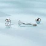 Pandora Style Białe kolczyki z cyrkoniami - SCE1646-S