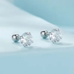 Pandora Style Białe Kolczyki ze Zirkonium Studs - SCE1646-M