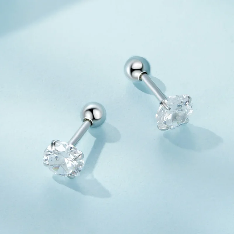 (zdjęcie do) Pandora Style Białe Kolczyki ze Zirkonium Studs - SCE1646-M - Wyświetl 3
