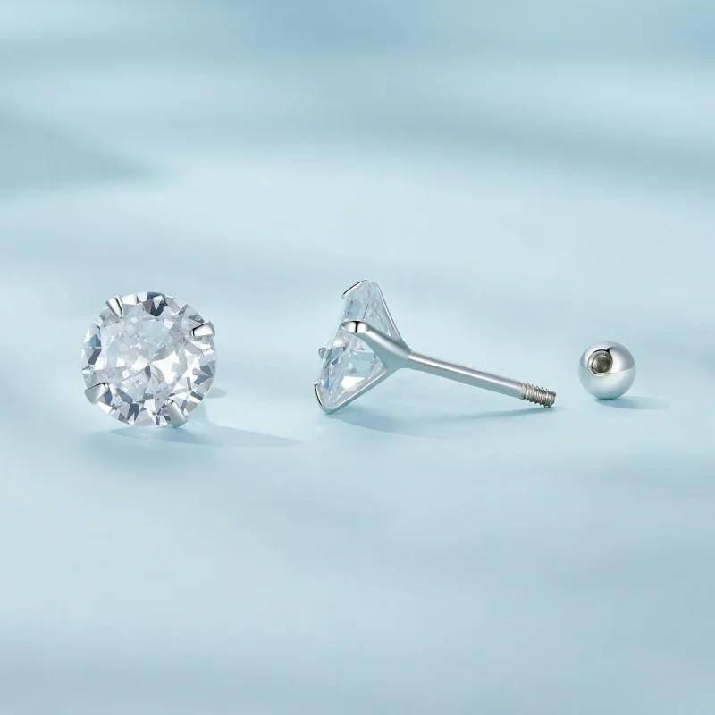 (zdjęcie do) Pandora Style Białe Kolczyki ze Zirkonium Studs - SCE1646-M - Wyświetl 4