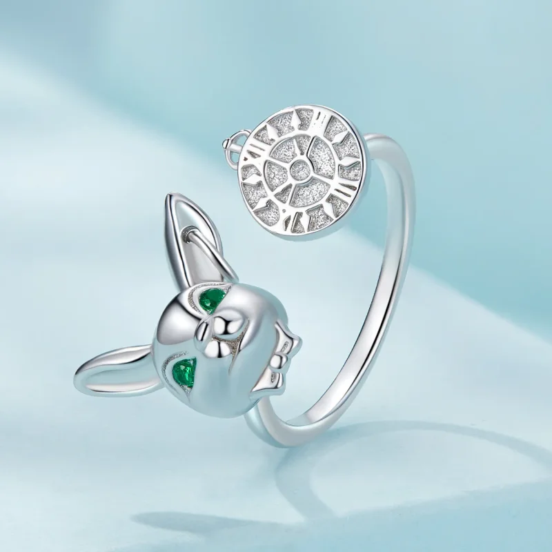 (zdjęcie do) Pandora Style Biały Królik Zegar Pierścionek - SCR948-E - Wyświetl 2