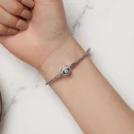 Pandora Style Bransoletka na łańcuszku z małą żarówką i Okiem Diabła - BSB141