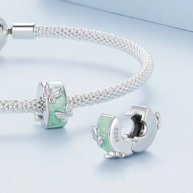 (zdjęcie do) Pandora Style Butterfly Clip - BSC840 - Wyświetl 4