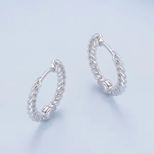 Pandora Style Chain Hoop Earrings to stylowe kolczyki w formie łańcuszka - BSE906