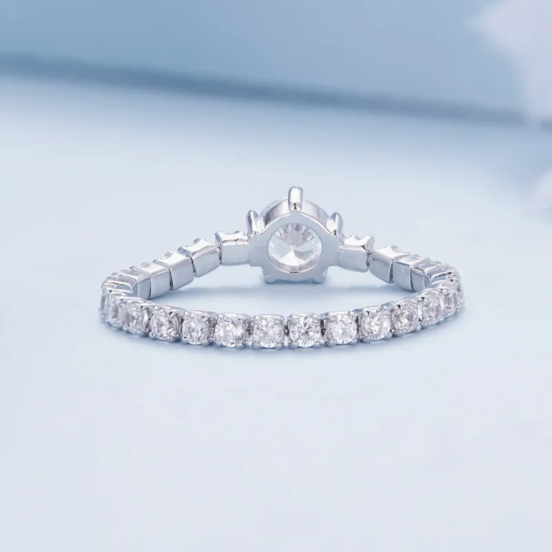 (zdjęcie do) Pandora Style Chain Pięć Pazurków Zirconia Pierścień - BSR411 - Wyświetl 4