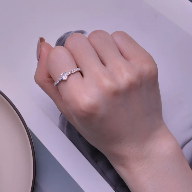 (zdjęcie do) Pandora Style Chain Pięć Pazurków Zirconia Pierścień - BSR411 - Wyświetl 7