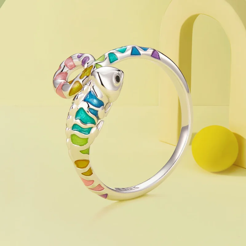 (zdjęcie do) Pandora Style Chameleon Otwarte Pierścień - BSR475-E - Wyświetl 2
