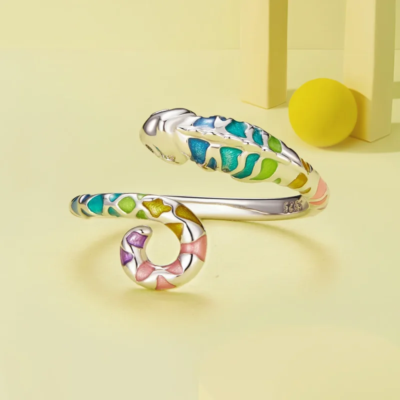 (zdjęcie do) Pandora Style Chameleon Otwarte Pierścień - BSR475-E - Wyświetl 3