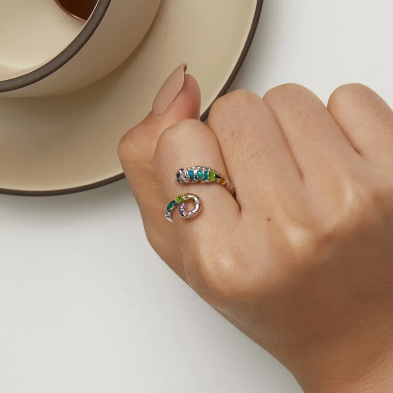 (zdjęcie do) Pandora Style Chameleon Otwarte Pierścień - BSR475-E - Wyświetl 7