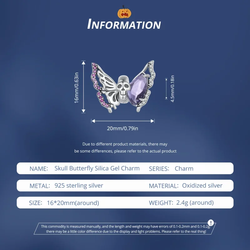 (zdjęcie do) Pandora Style Charm z motywem motyla w kształcie szkieletu - BSC911 - Wyświetl 5