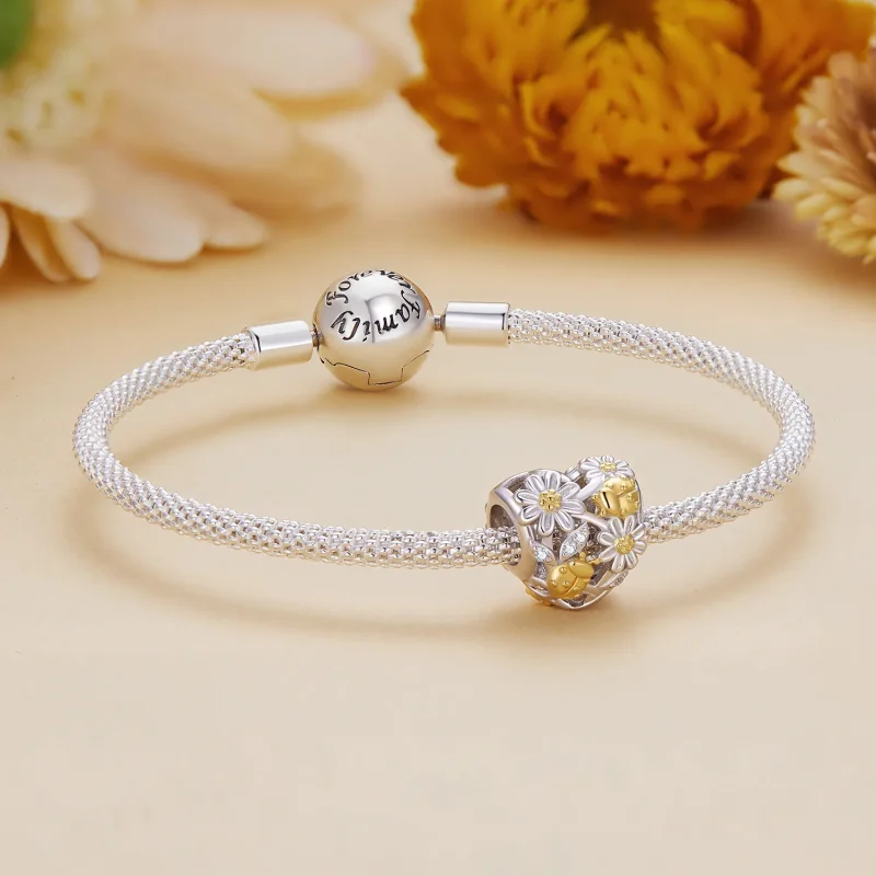 (zdjęcie do) Pandora Style Charm z motywem stokrotki i biedronki - BSC817 - Wyświetl 5