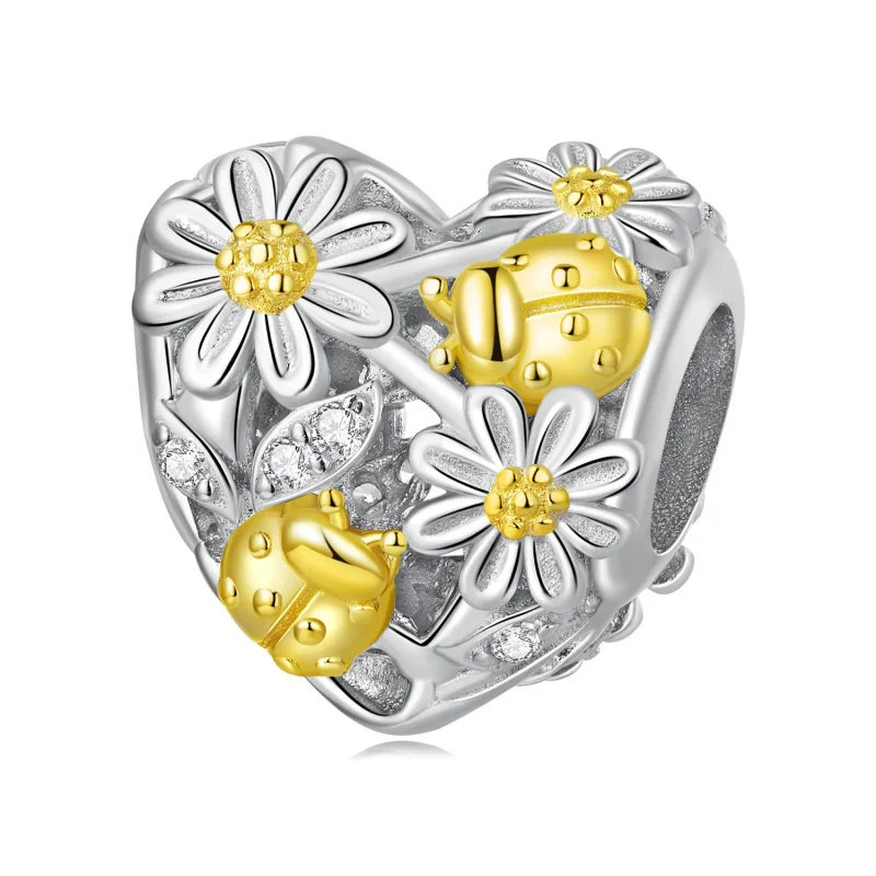 (zdjęcie do) Pandora Style Charm z motywem stokrotki i biedronki - BSC817