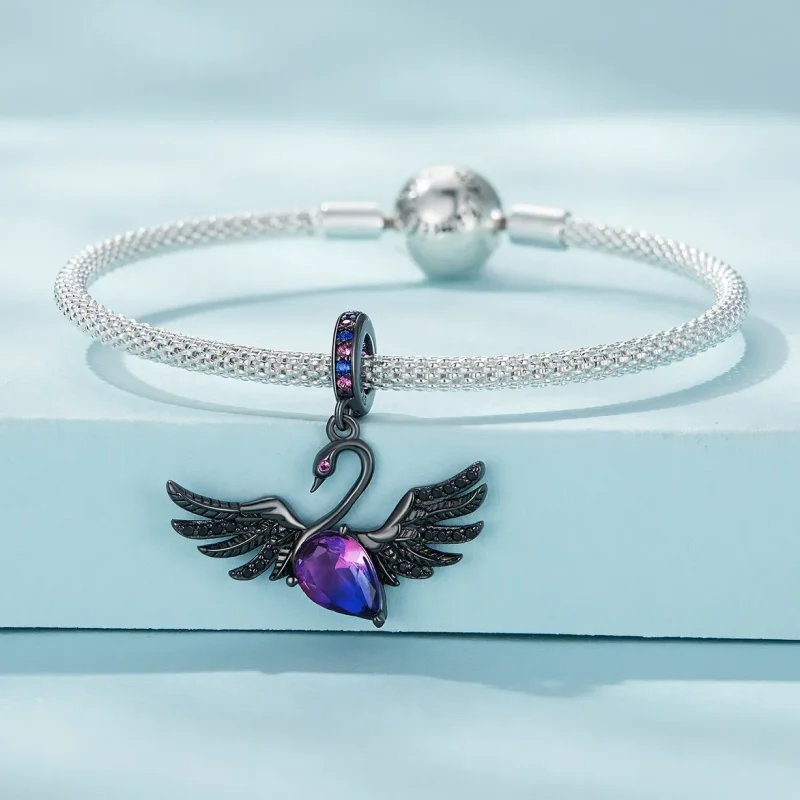 (zdjęcie do) Pandora Style Czarny Dzwonek Łabędzia - SCC2490 - Wyświetl 3