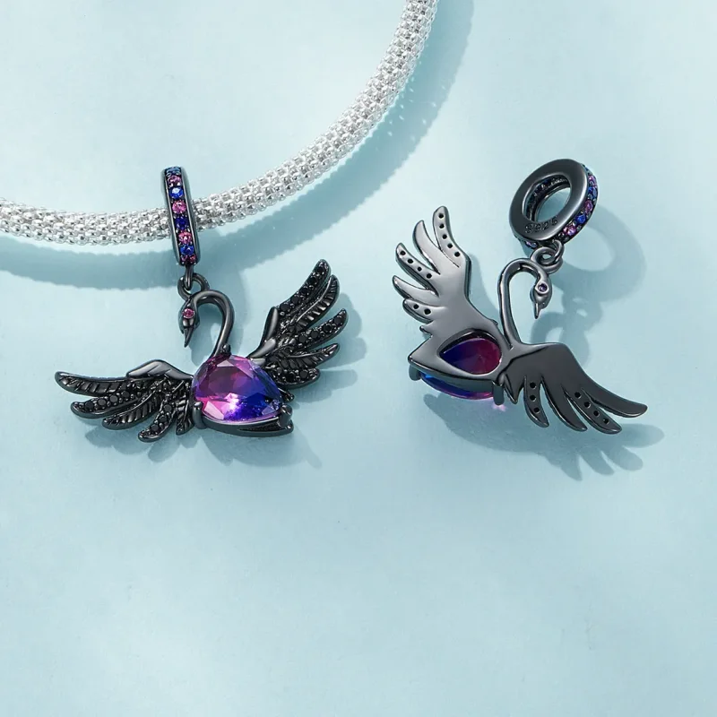(zdjęcie do) Pandora Style Czarny Dzwonek Łabędzia - SCC2490 - Wyświetl 4