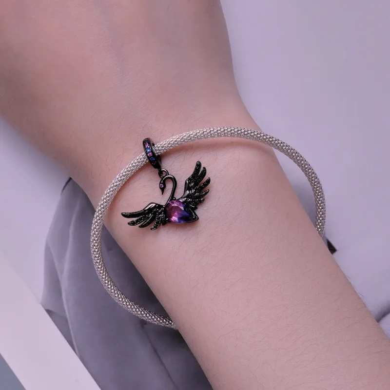 (zdjęcie do) Pandora Style Czarny Dzwonek Łabędzia - SCC2490 - Wyświetl 5