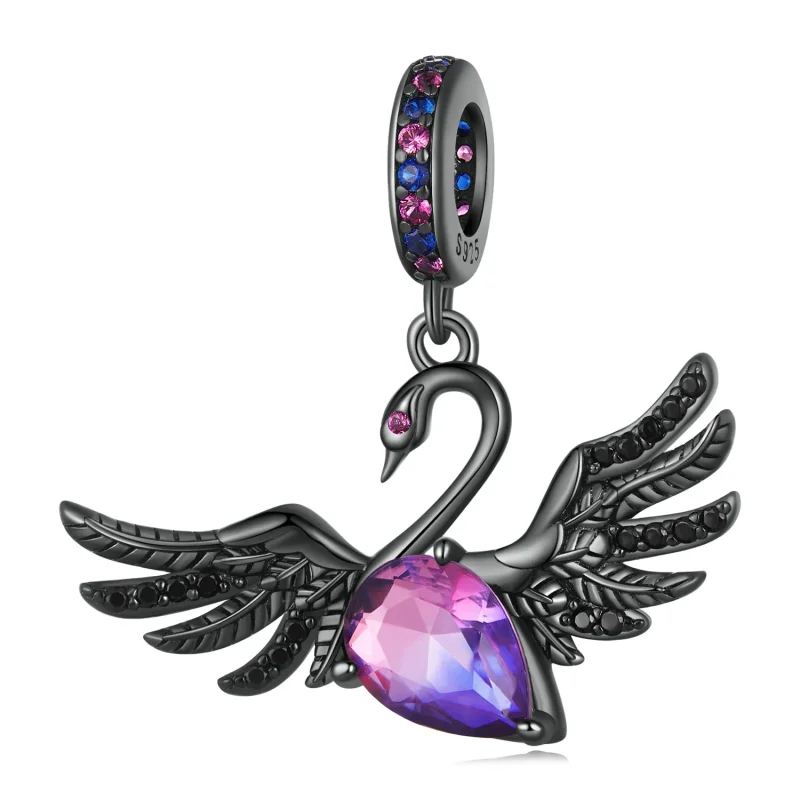 (zdjęcie do) Pandora Style Czarny Dzwonek Łabędzia - SCC2490 - Wyświetl 6