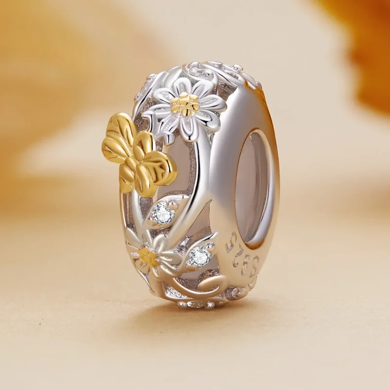 (zdjęcie do) Pandora Style Daisy Bee Silicone Spacer - BSC819 - Wyświetl 2
