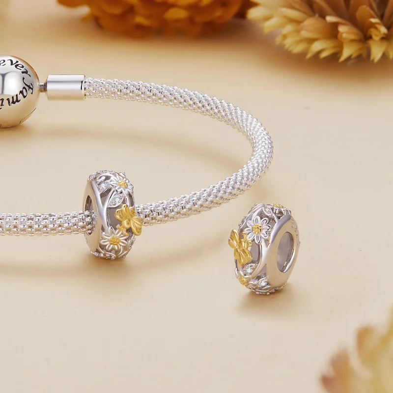 (zdjęcie do) Pandora Style Daisy Bee Silicone Spacer - BSC819 - Wyświetl 4