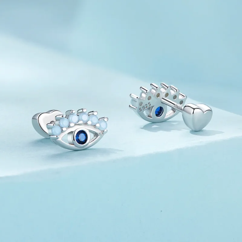 (zdjęcie do) Pandora Style Devil Eyes Dwustronne Kolczyki na Sztyftach - SCE1581 - Wyświetl 2